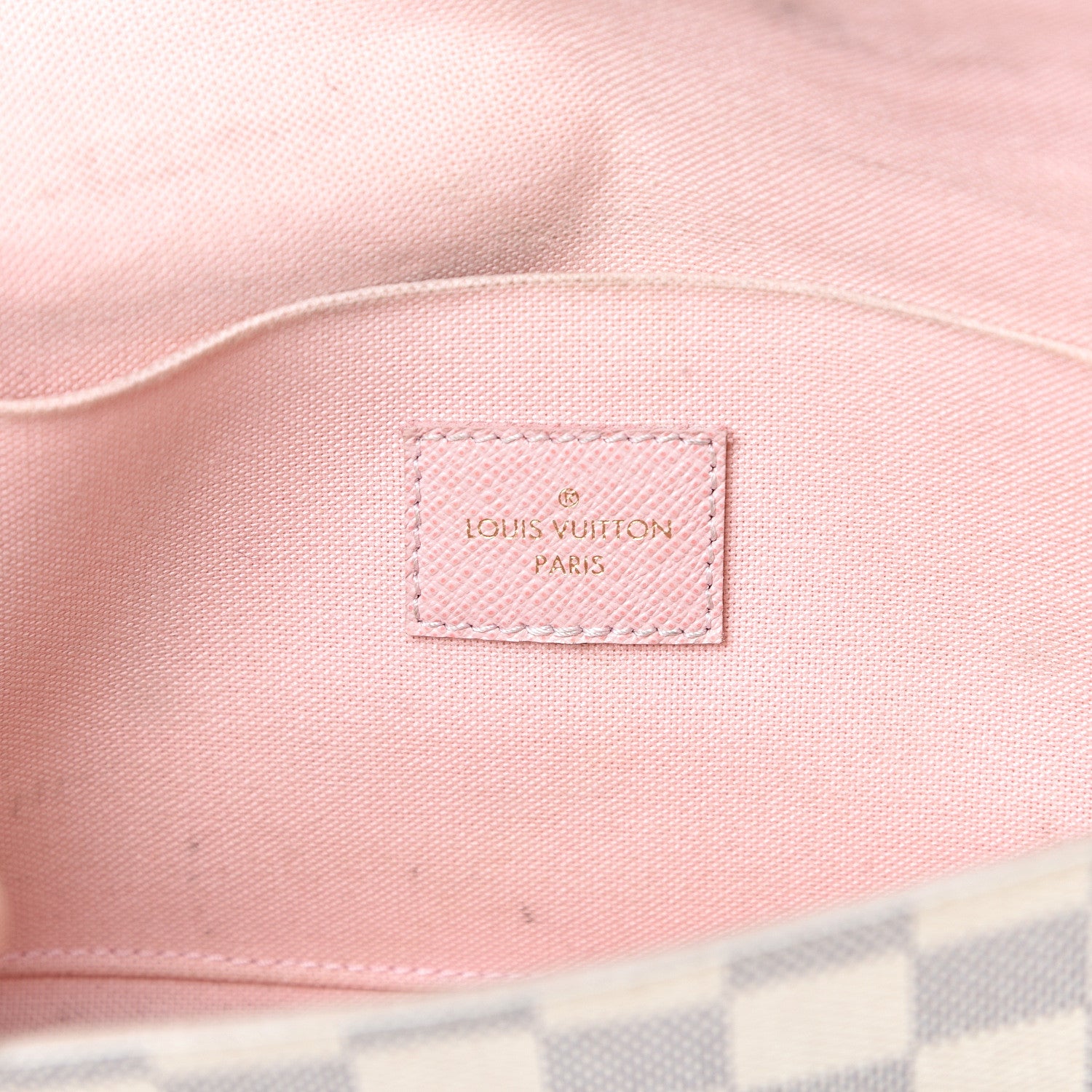 Louis Vuitton Damier Azur Pochette Felicie Chain Wallet Rose Ballerine 5 of 24