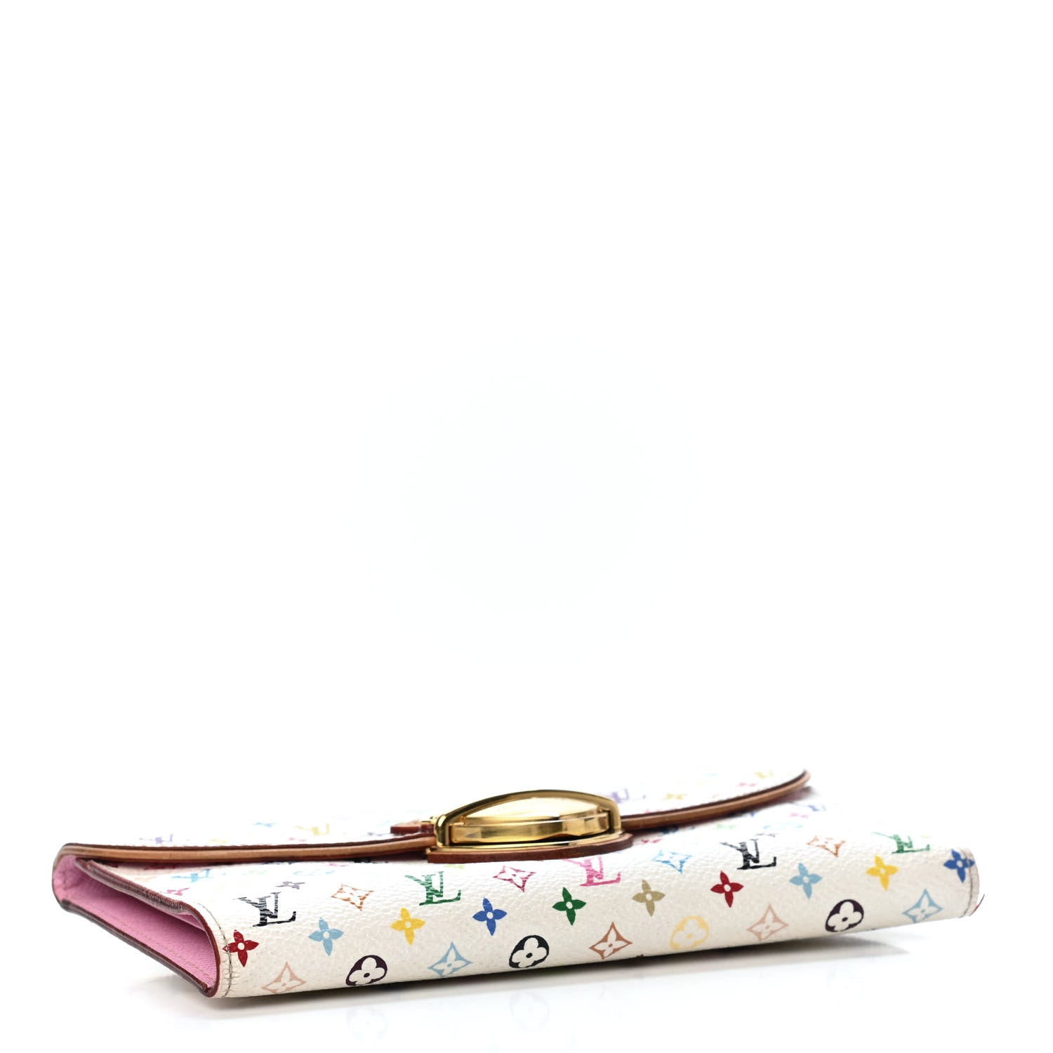 Louis Vuitton Monogram Multicolor Eugenie Wallet White Litchi 3 of 4