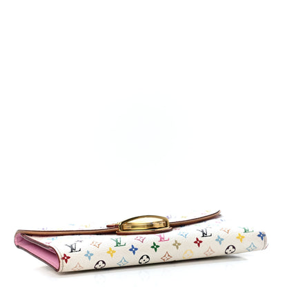 Louis Vuitton Monogram Multicolor Eugenie Wallet White Litchi 3 of 4