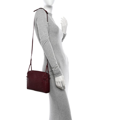 Bottega Veneta Nappa Intrecciato Nodini Crossbody Messenger Bordeaux 2 of 10