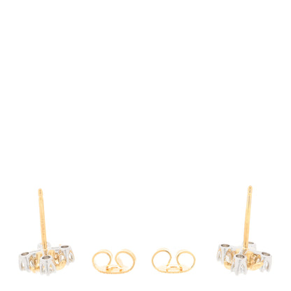 Tiffany Platinum 18K Yellow Gold Diamond Schlumberger Lynn Earrings 3 of 4