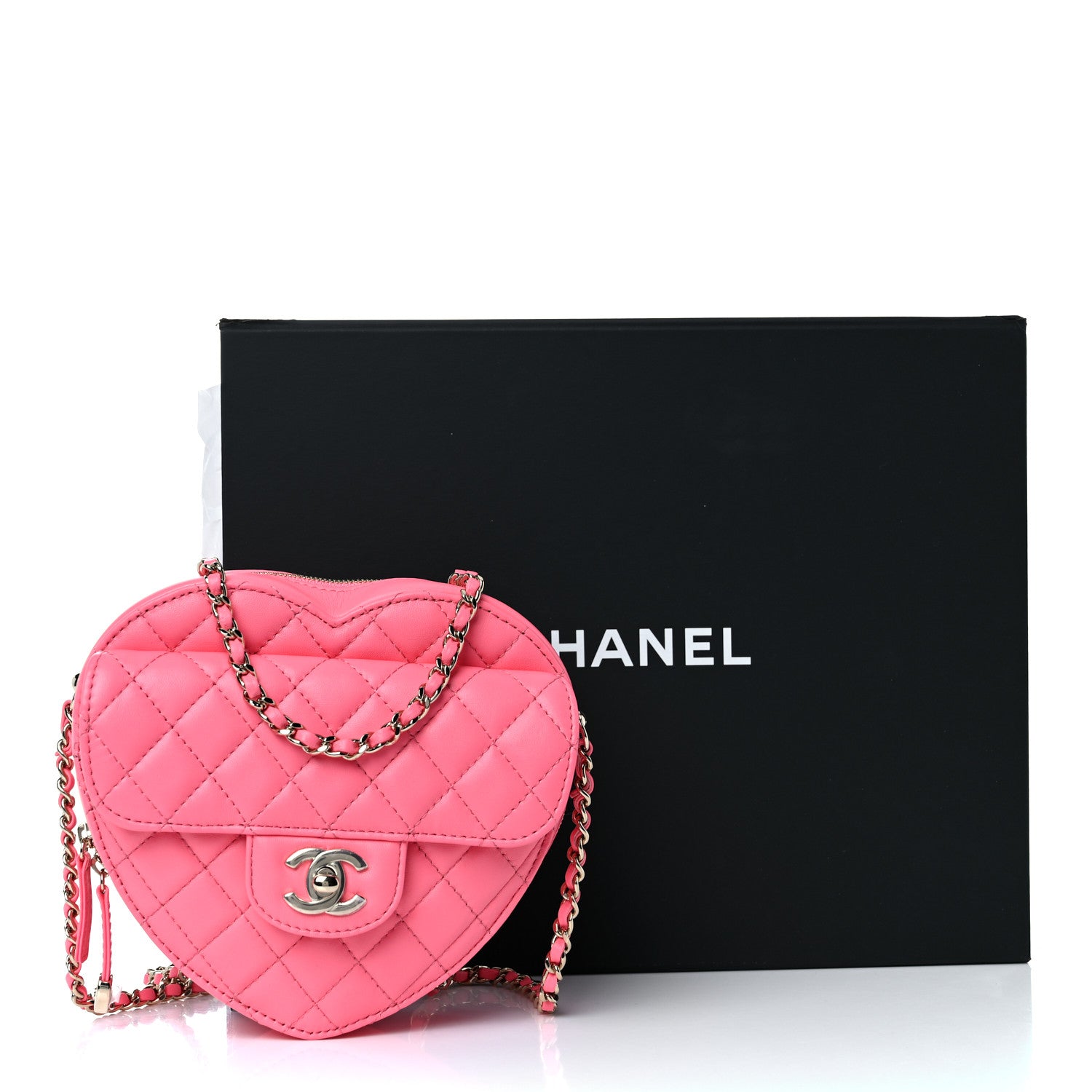 Chanel Lambskin Quilted CC In Love Heart Bag Pink 11 of 11