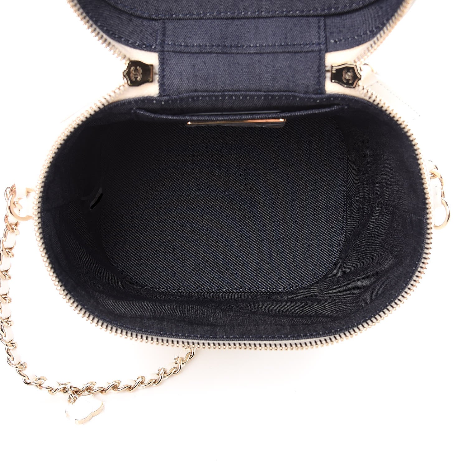 Chanel Lambskin Timeless Vanity Cosmetic Case White 5 of 9