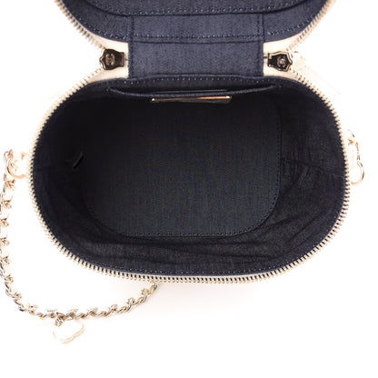 Chanel Lambskin Timeless Vanity Cosmetic Case White 5 of 9