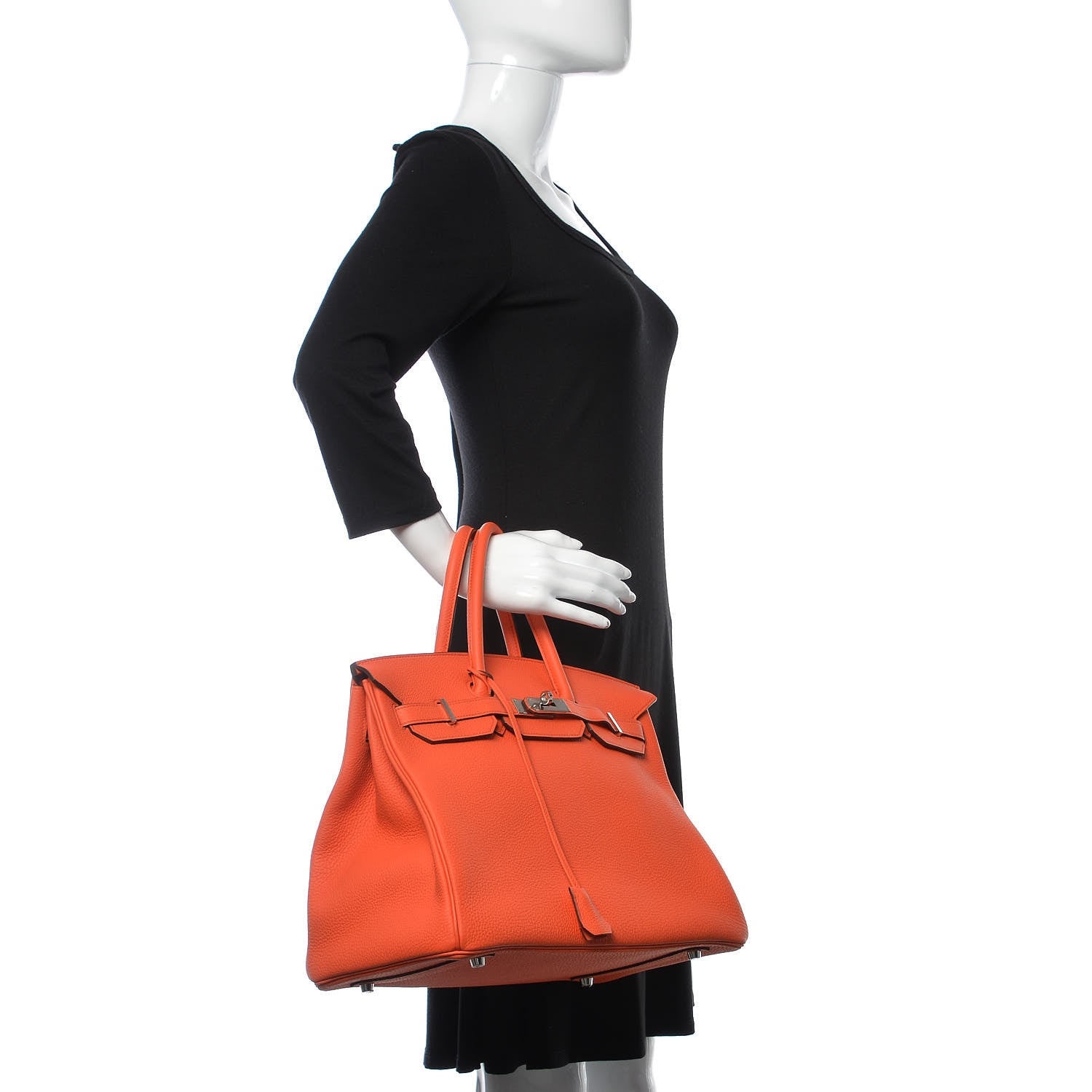 Hermes Togo Birkin 35 Orange Poppy 2 of 38