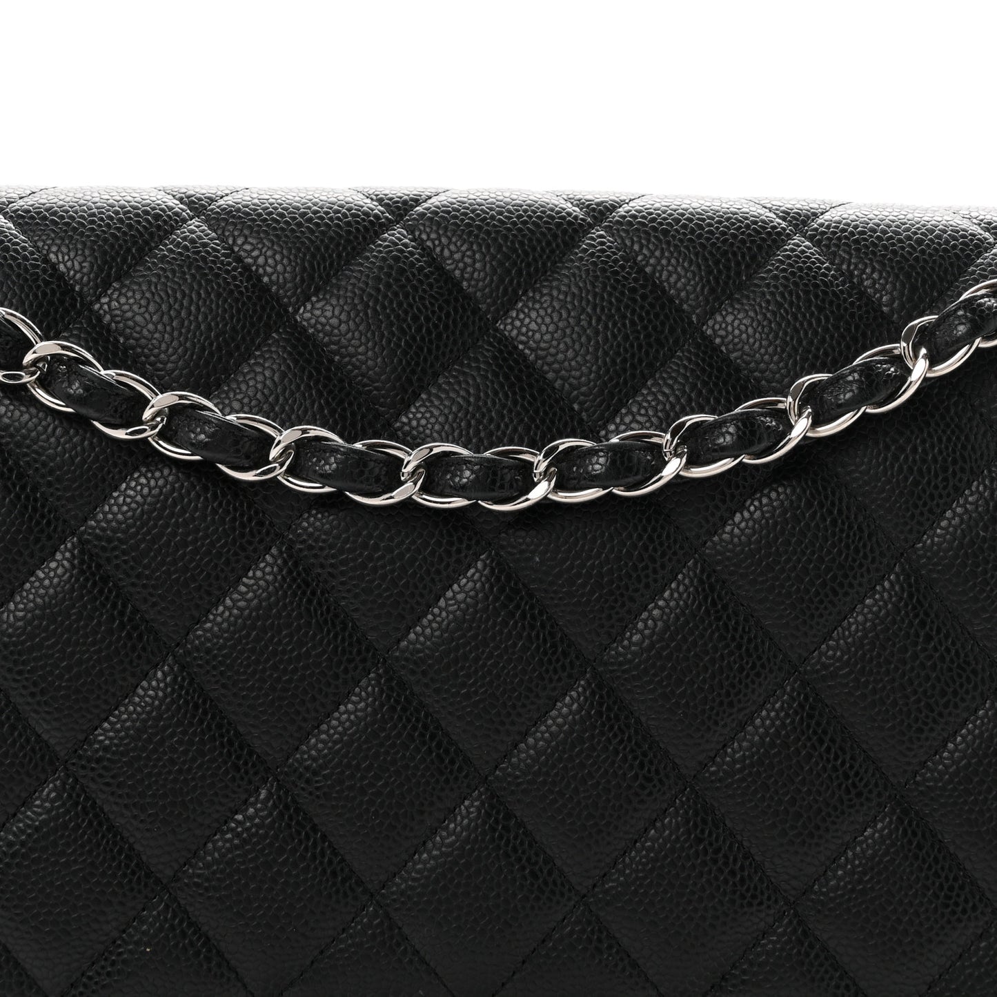 Caviar Quilted Maxi Double Flap Black