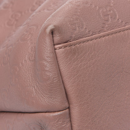 Gucci Guccissima Medium Zippered Shopping Tote Rose Beige 8 of 11