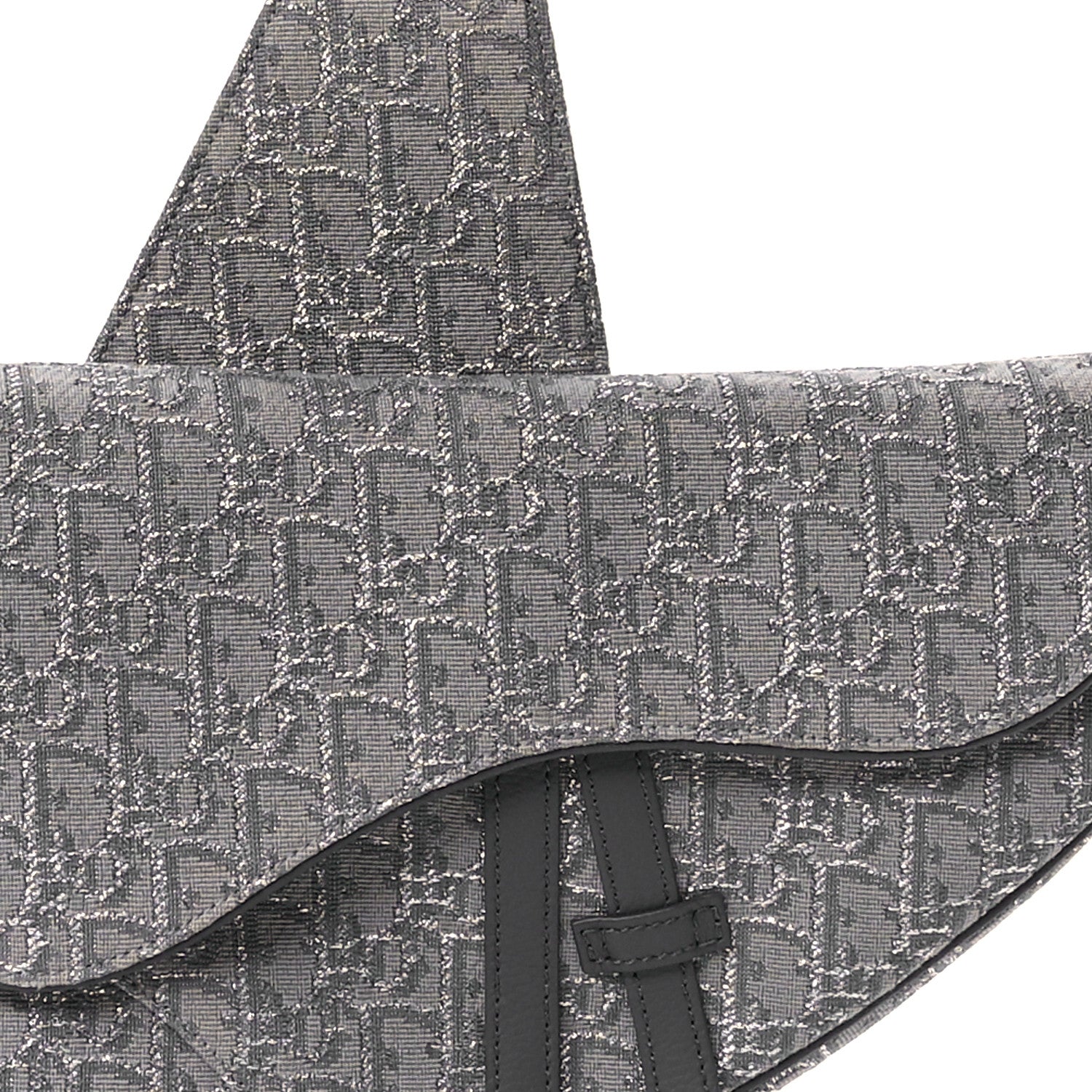 Christian Dior Oblique Mens Saddle Bag Grey 8 of 11