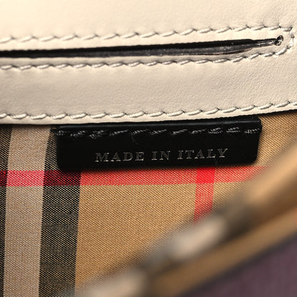 Burberry Derby Calfskin Bi-Color Small Macken Crossbody Bag Mahogany Red Limestone 7 of 12