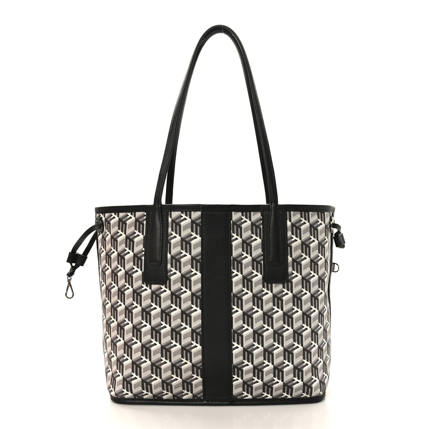 Visetos Nappa Canvas Medium Reversible Shopper Tote Black