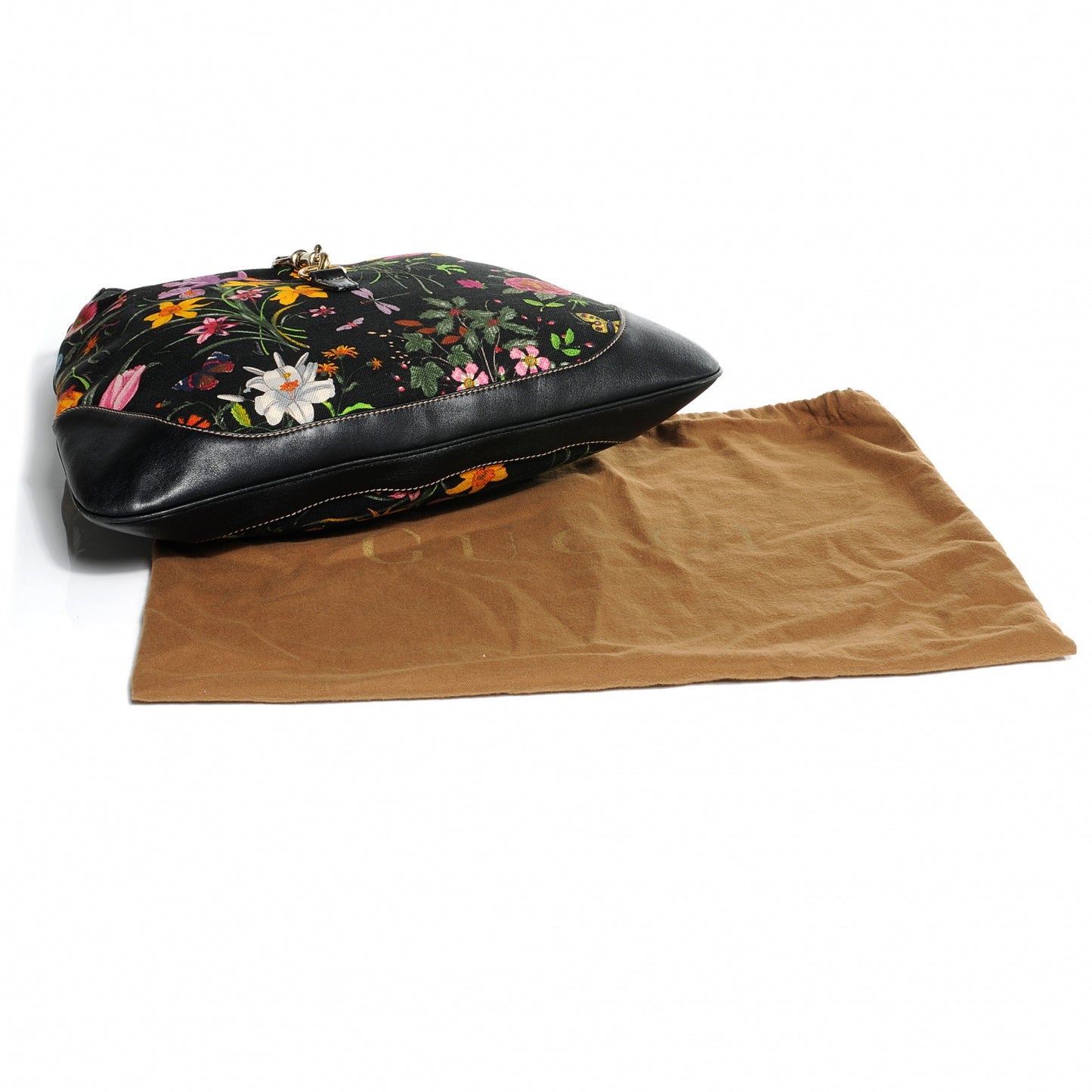 Canvas Floral Flora Jackie O Hobo Black
