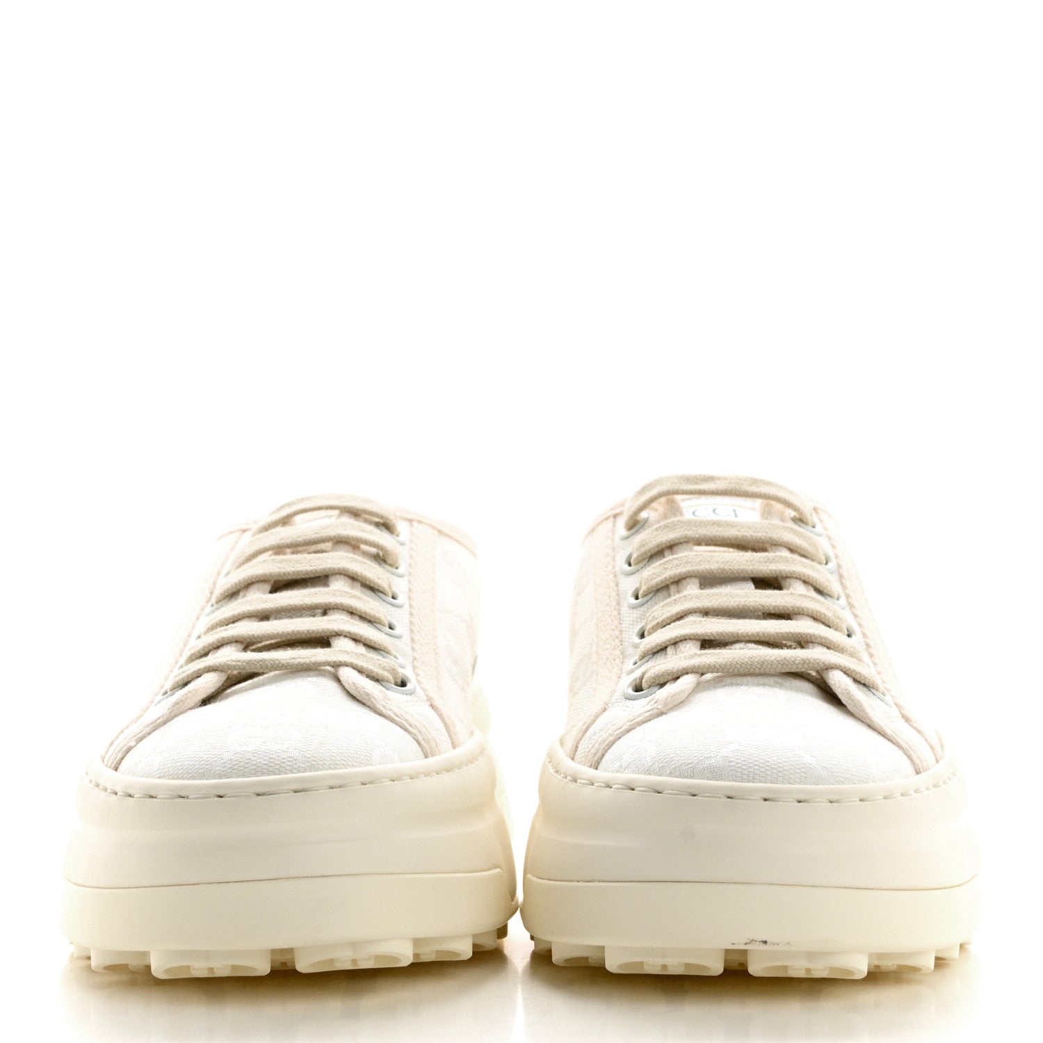 Gucci GG Monogram Womens 1977 Tennis Platform 52mm Sneakers 36.5 Great White Mystic White 3 of 13