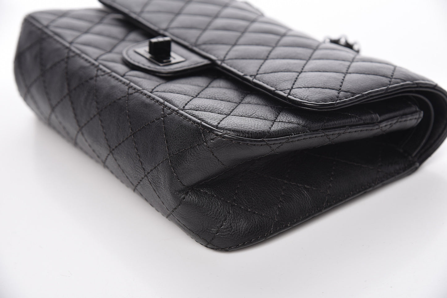 Calfskin Quilted 2.55 Reissue 225 Flap So Black