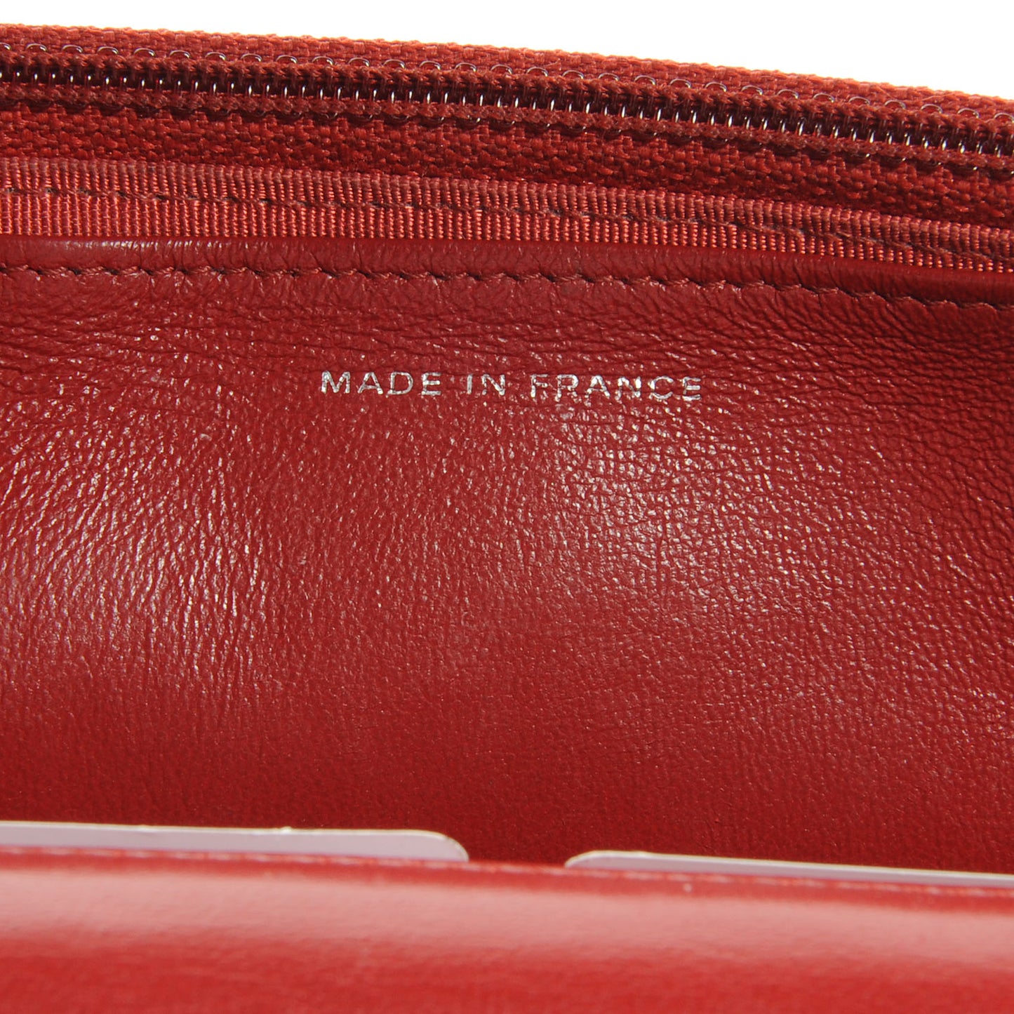 Lambskin Quilted Wallet On Chain WOC Red