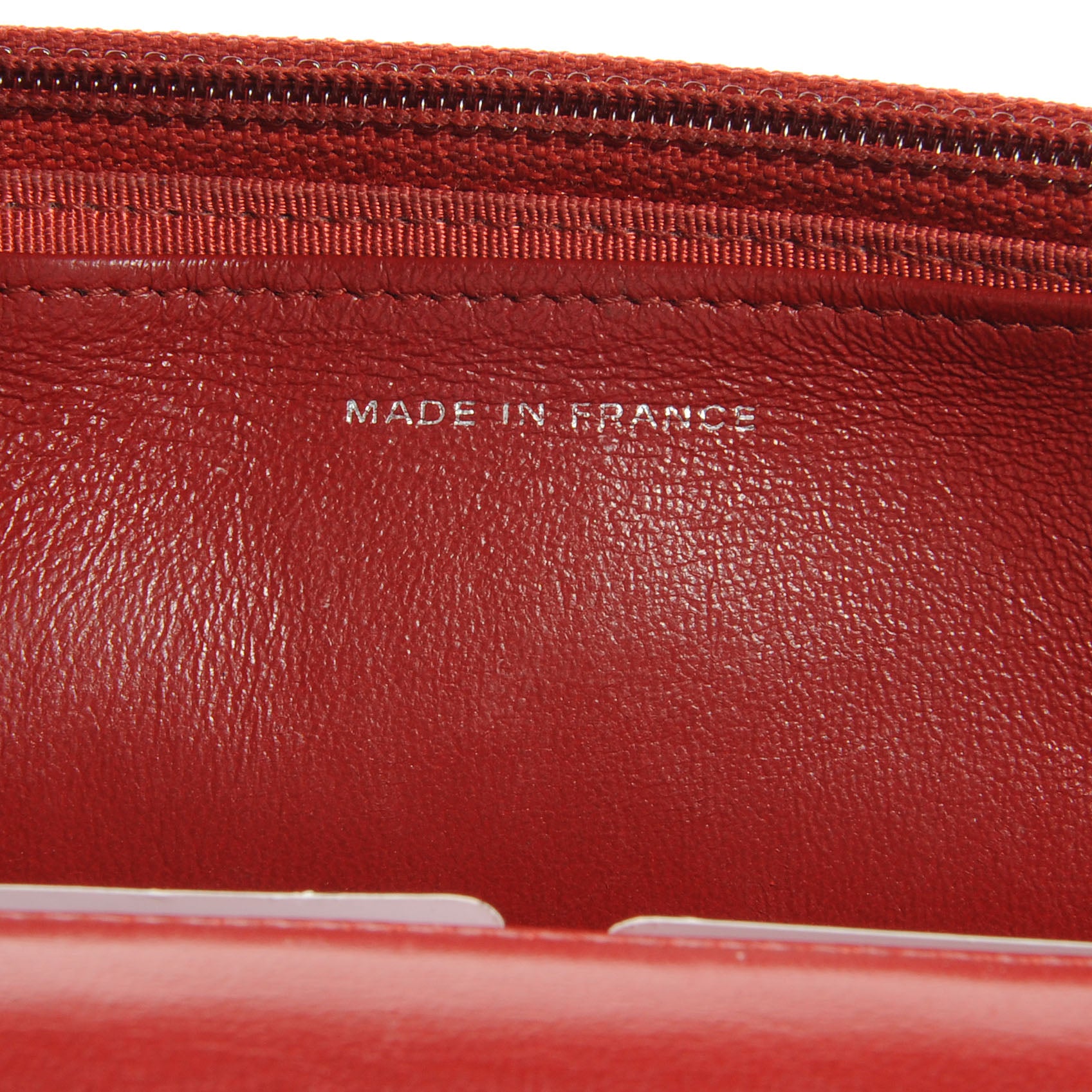 Chanel Lambskin Quilted Wallet On Chain WOC Red 9 of 12