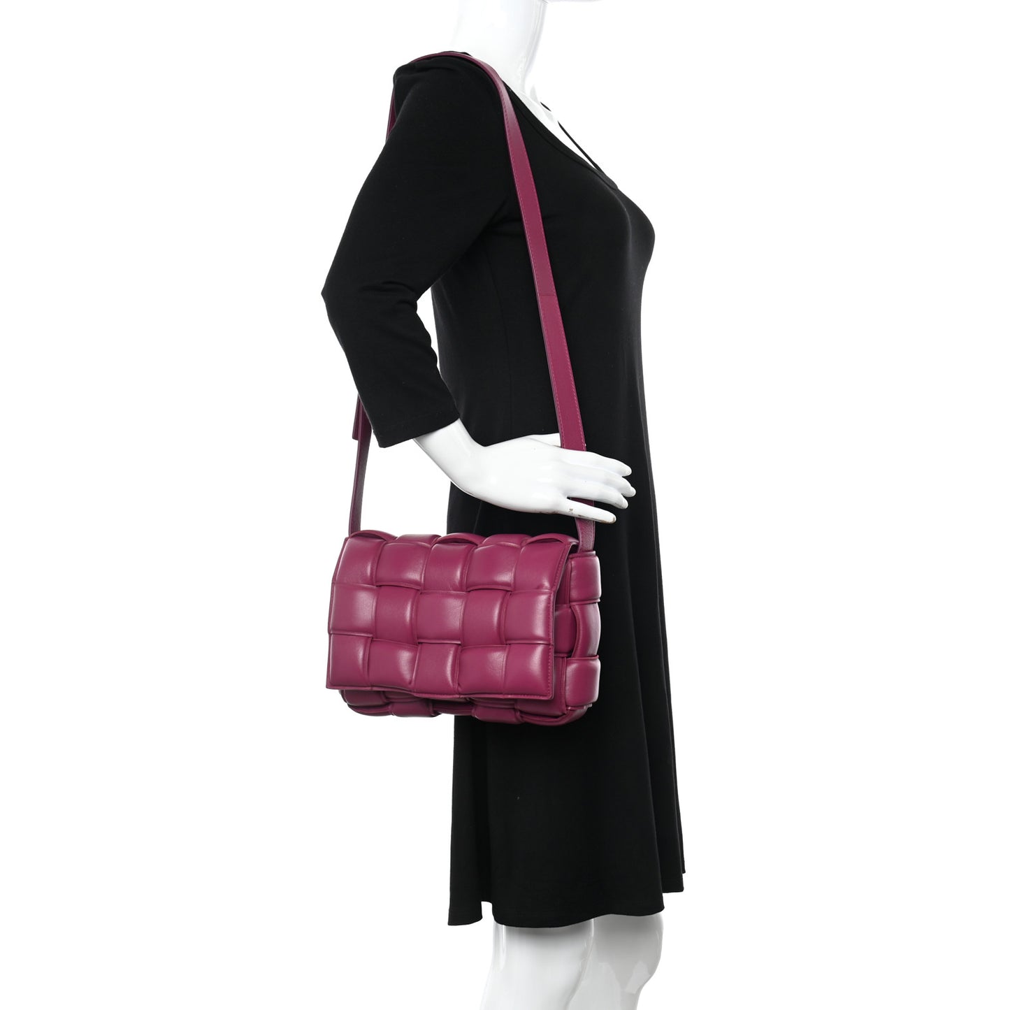 Nappa Maxi Intreccio Padded Cassette Crossbody Bag Cinnabar