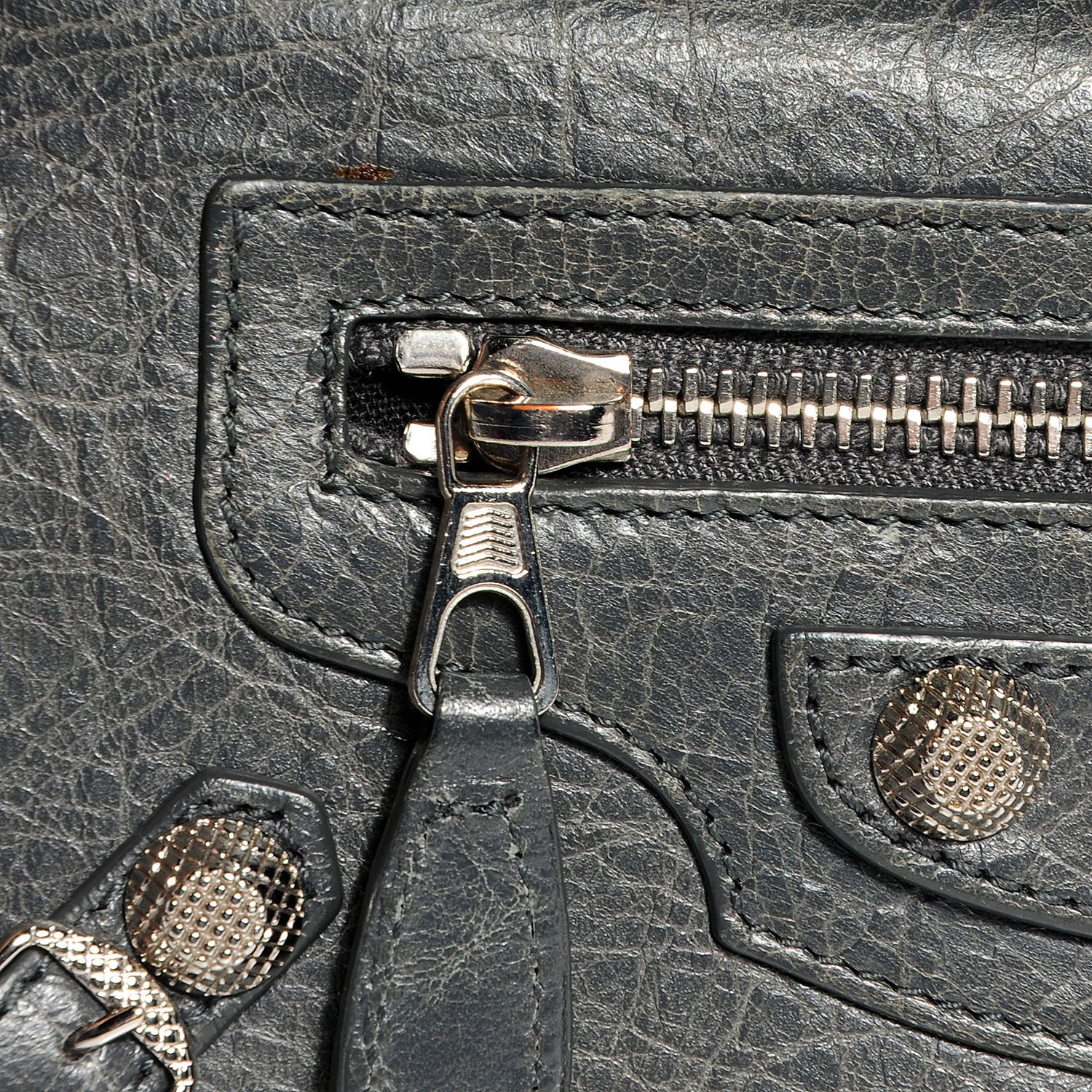 Balenciaga Agneau Giant 12 Silver Hardware Money Wallet Gris Tarmac 9 of 10