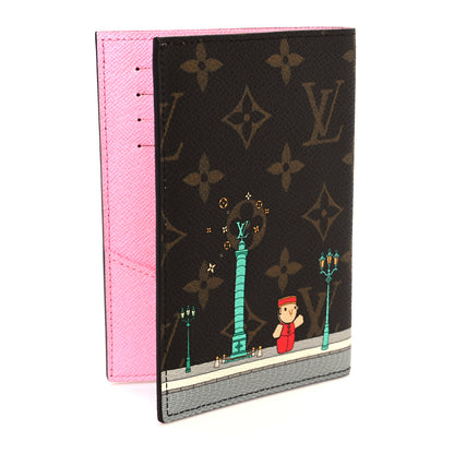 Louis Vuitton Monogram 2022 Christmas Animation Paris Passport Cover Pink 3 of 8