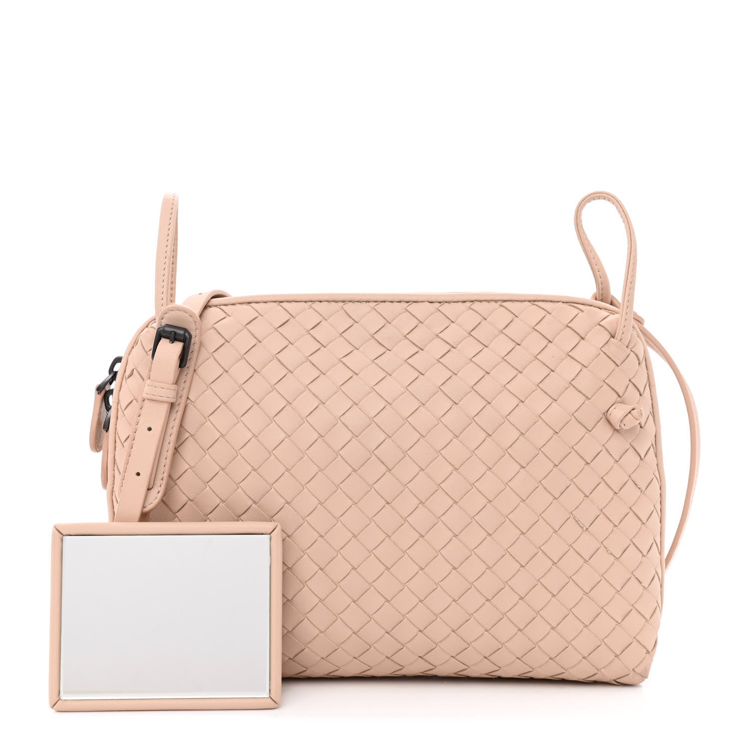 Bottega Veneta Nappa Intrecciato Nodini Crossbody Messenger Nude 1 of 12