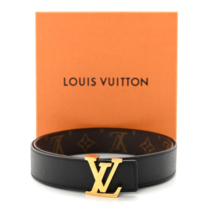 Louis Vuitton Calfskin Monogram 30mm LV Initiales Reversible Belt 85 34 Black 13 of 13