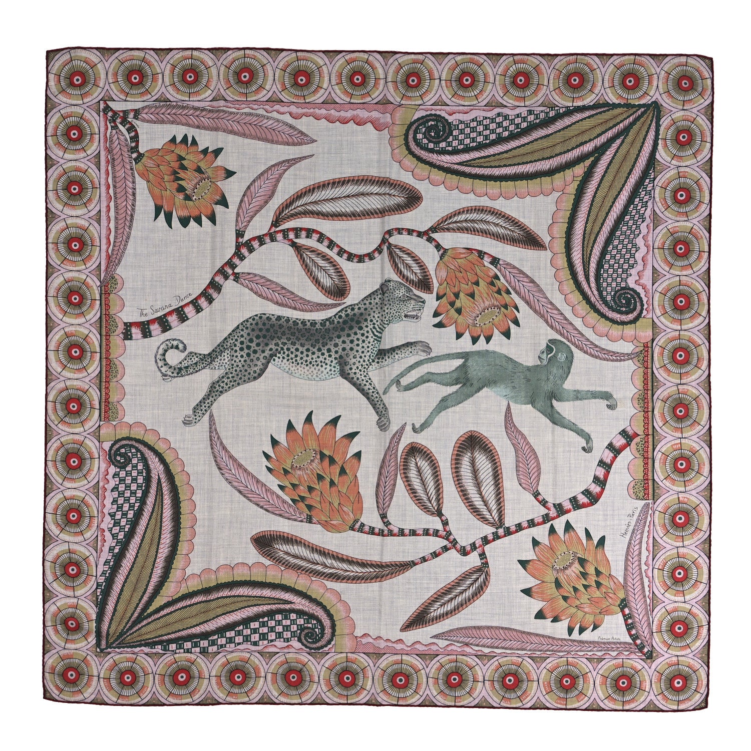 Hermes Cashmere Silk The Savana Dance Shawl 140 1 of 5