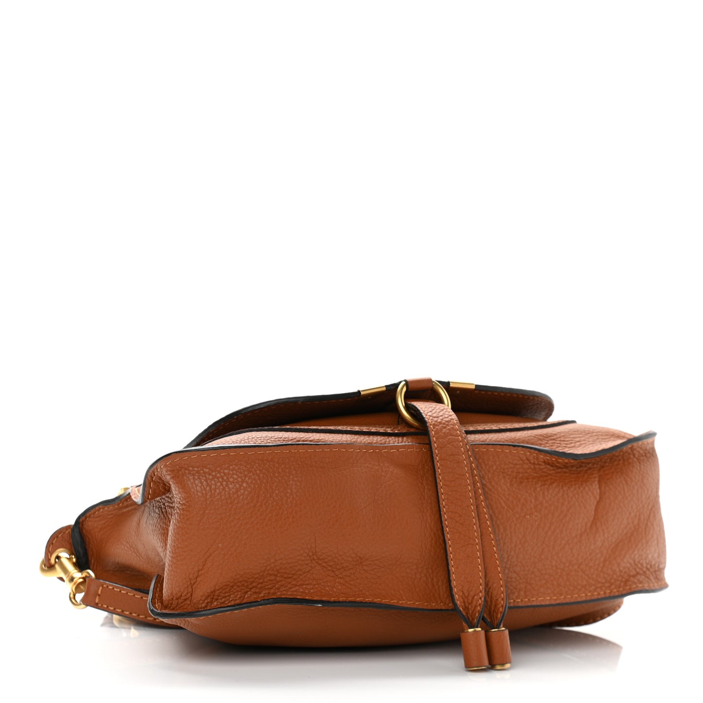 Calfskin Small Marcie Satchel Tan