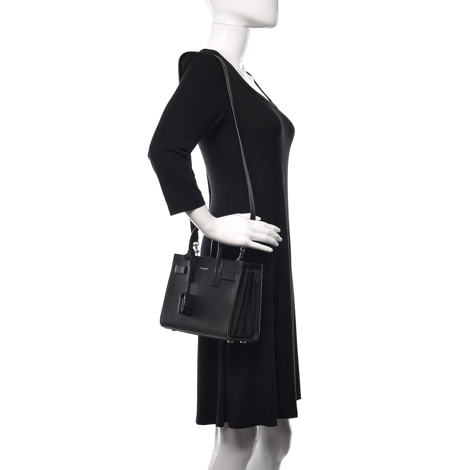 Saint Laurent Grained Calfskin Nano Sac De Jour Black 2 of 10