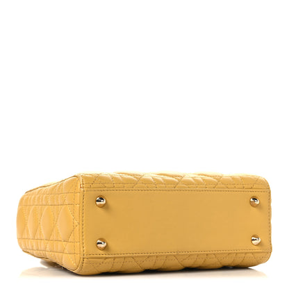 Christian Dior Lambskin Cannage Small My ABCDior Lady Dior Yellow 4 of 13