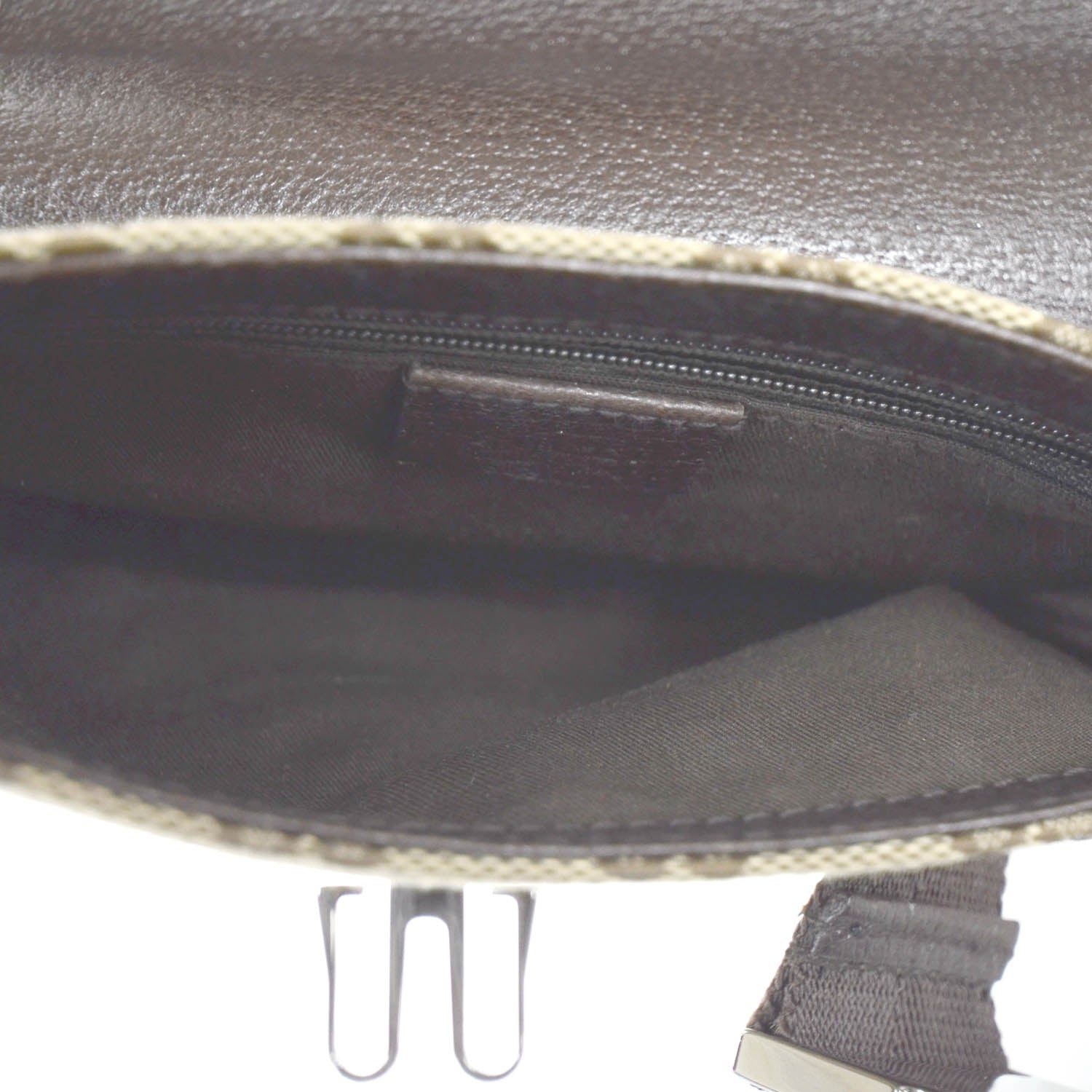 Gucci GG Monogram Buckle Belt Bag Dark Brown 9 of 13