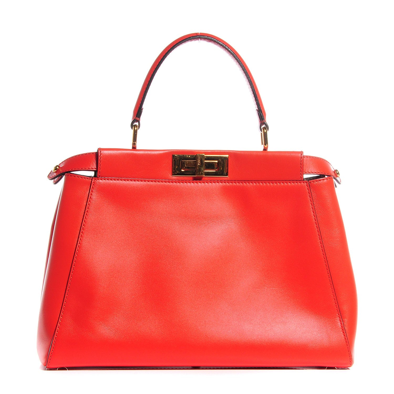 Fendi Vitello Morgan Fabric Jacquard Pequin Medium Peekaboo Iconic Satchel Papavero Tobacco Black 1 of 10