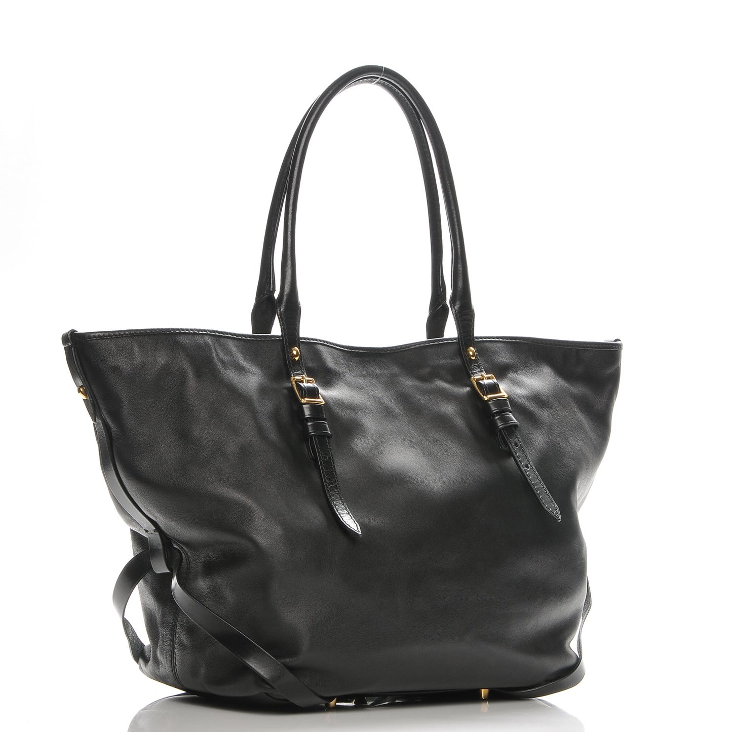 Lambskin Medium East West Tote Black