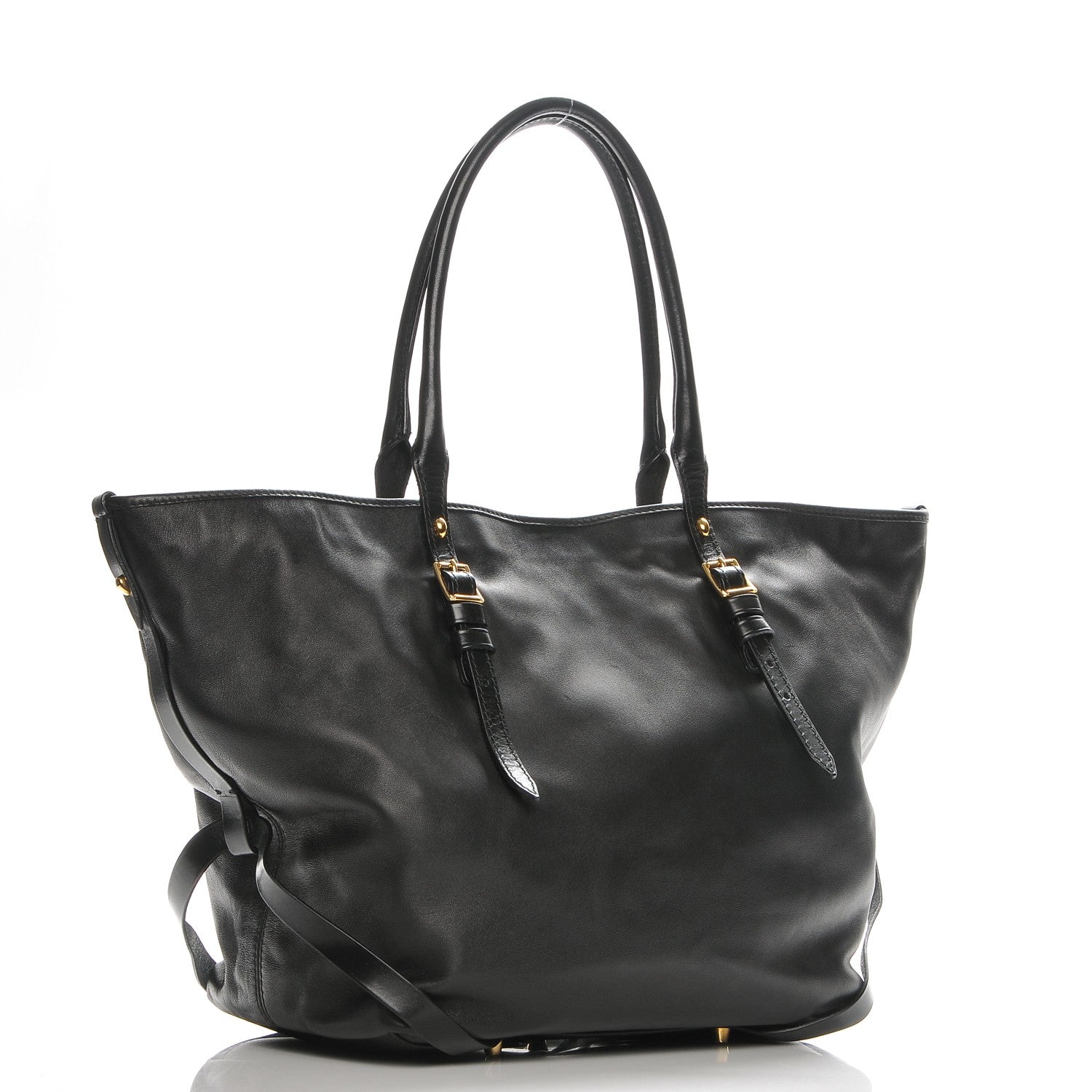 Burberry Lambskin Medium East West Tote Black 3 of 8