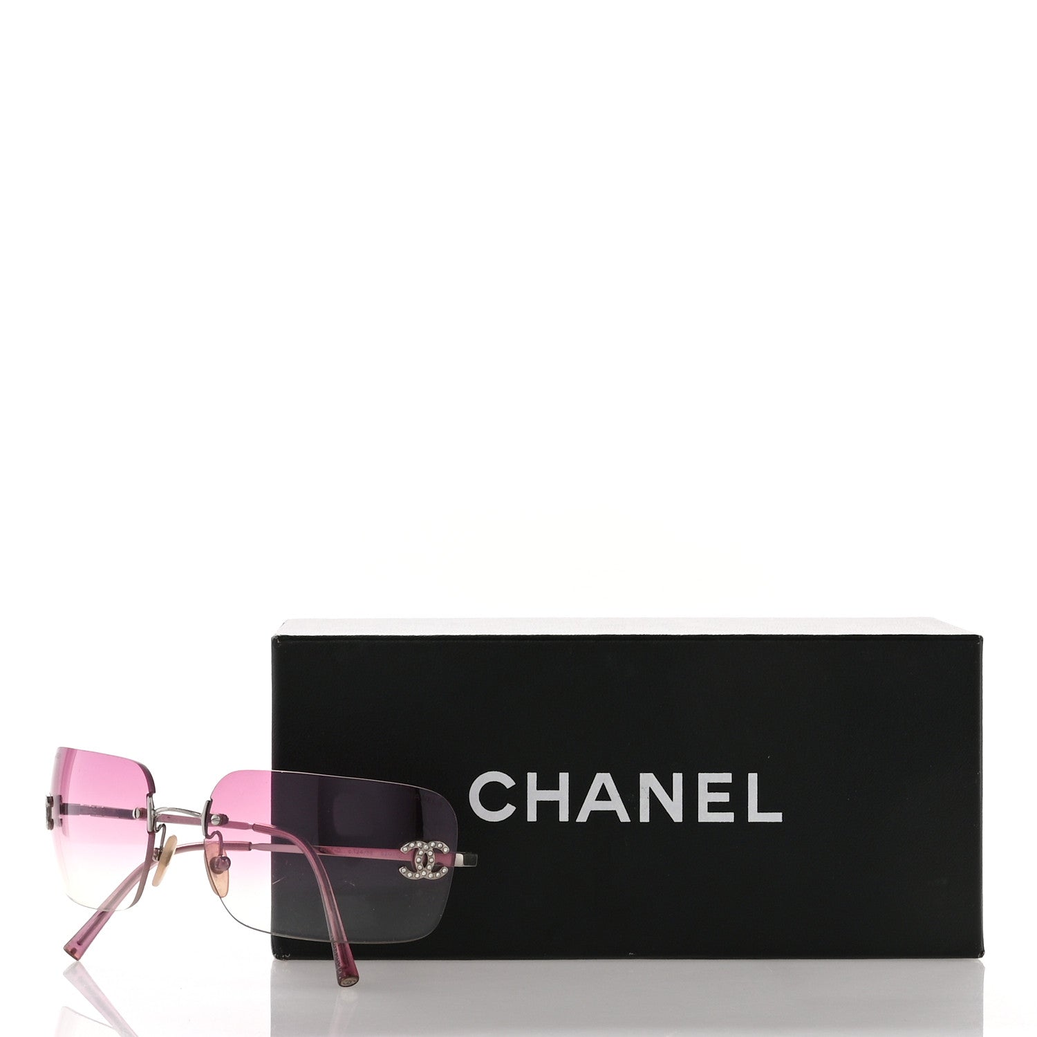 Chanel Metal Crystal CC Logo Sunglasses 4017-D Pink 7 of 7