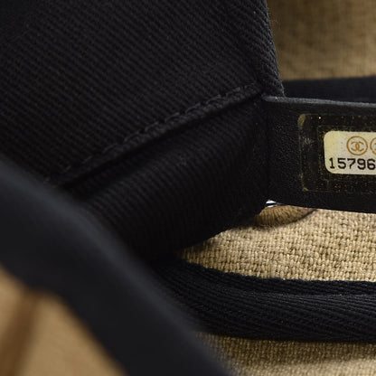 Chanel Canvas Mini Deauville Tote Beige Black 7 of 12