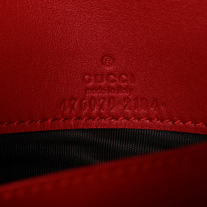 Gucci Calfskin Queen Margaret Chain Wallet Blue Agata Hibiscus Red Mystic White 6 of 8
