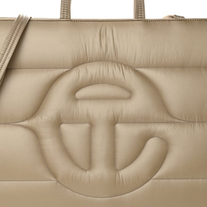 Telfar Nylon Large Puff Shopping Bag Cream 8 of 10