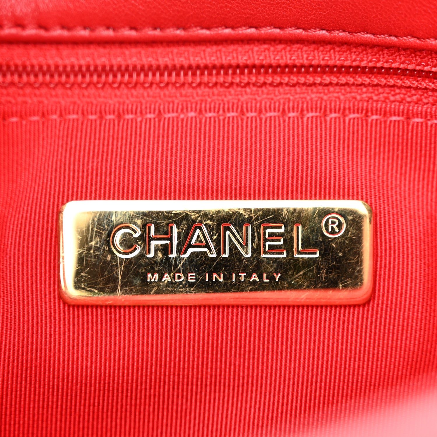 Chanel Goatskin Quilted Medium Chanel 19 Flap Red 6 of 12