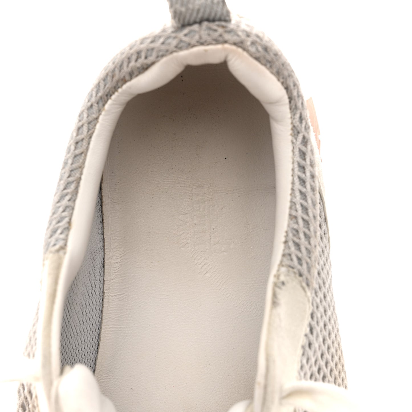 Air Mesh Suede Goatskin Bouncing Sneakers 35 Gris Lulea White