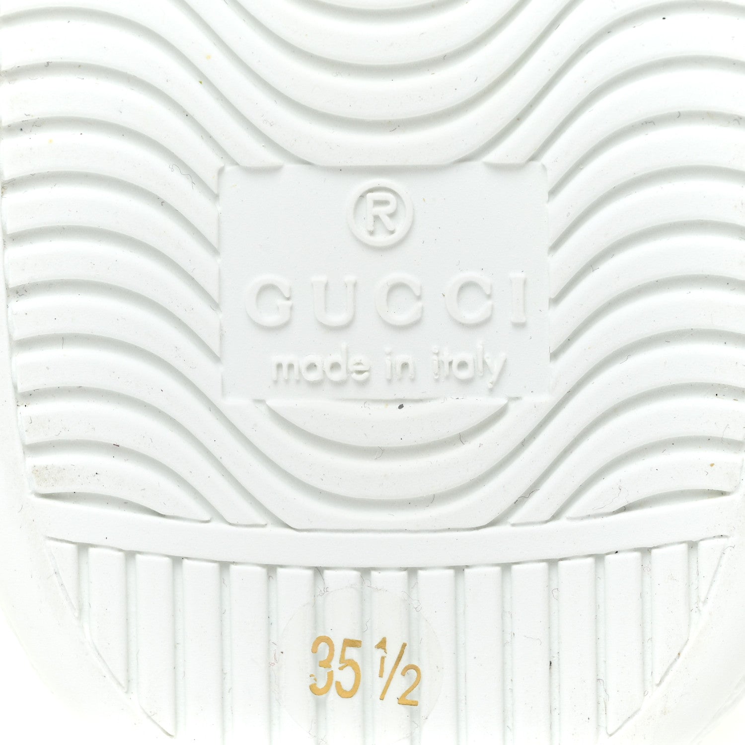 Gucci Calfskin Interlocking G Perforated Womens Ace Sneakers 35.5 White Grey Sky 6 of 8
