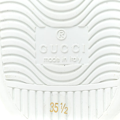 Gucci Calfskin Interlocking G Perforated Womens Ace Sneakers 35.5 White Grey Sky 6 of 8