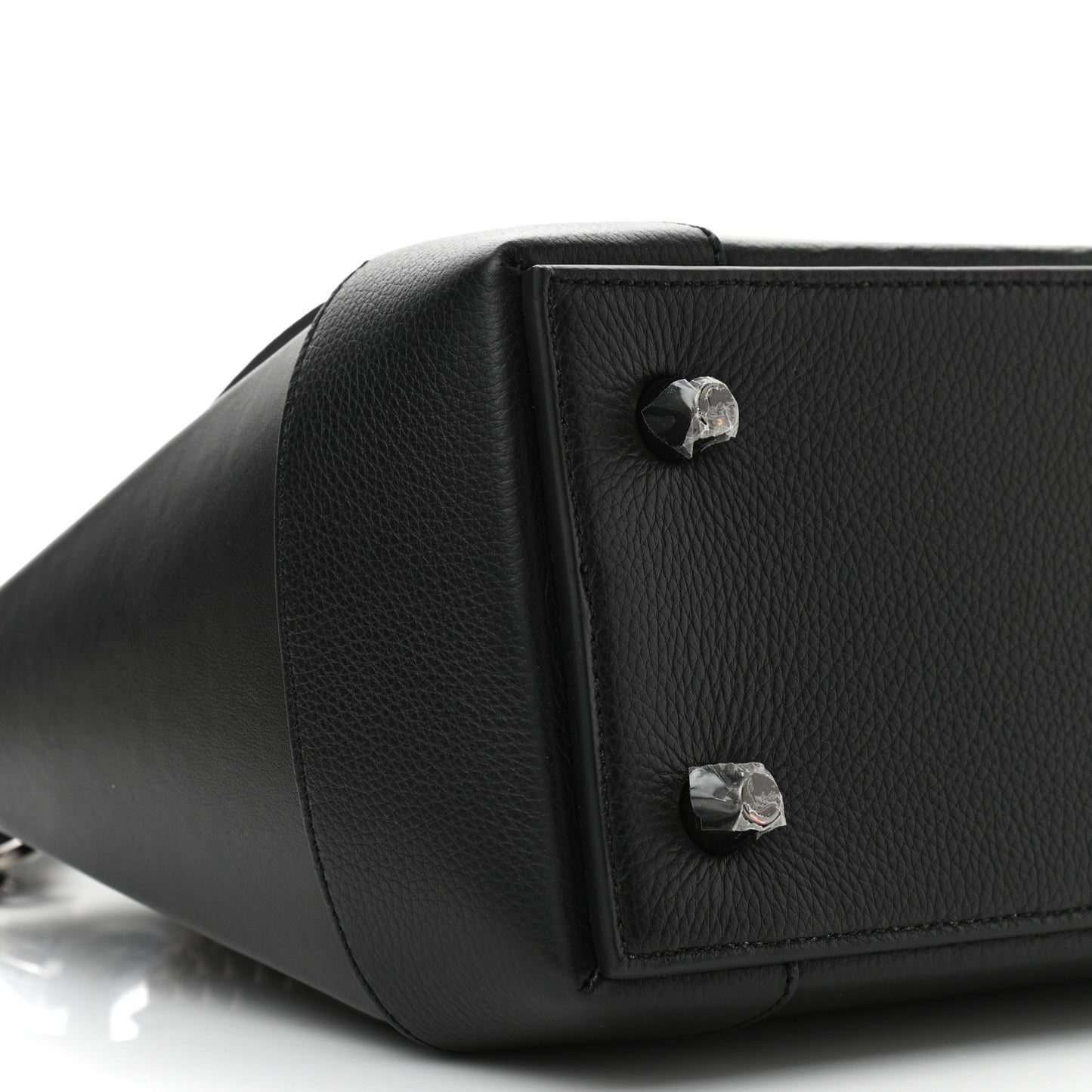 Grained Calfskin Spike Small Eloise Tote Black