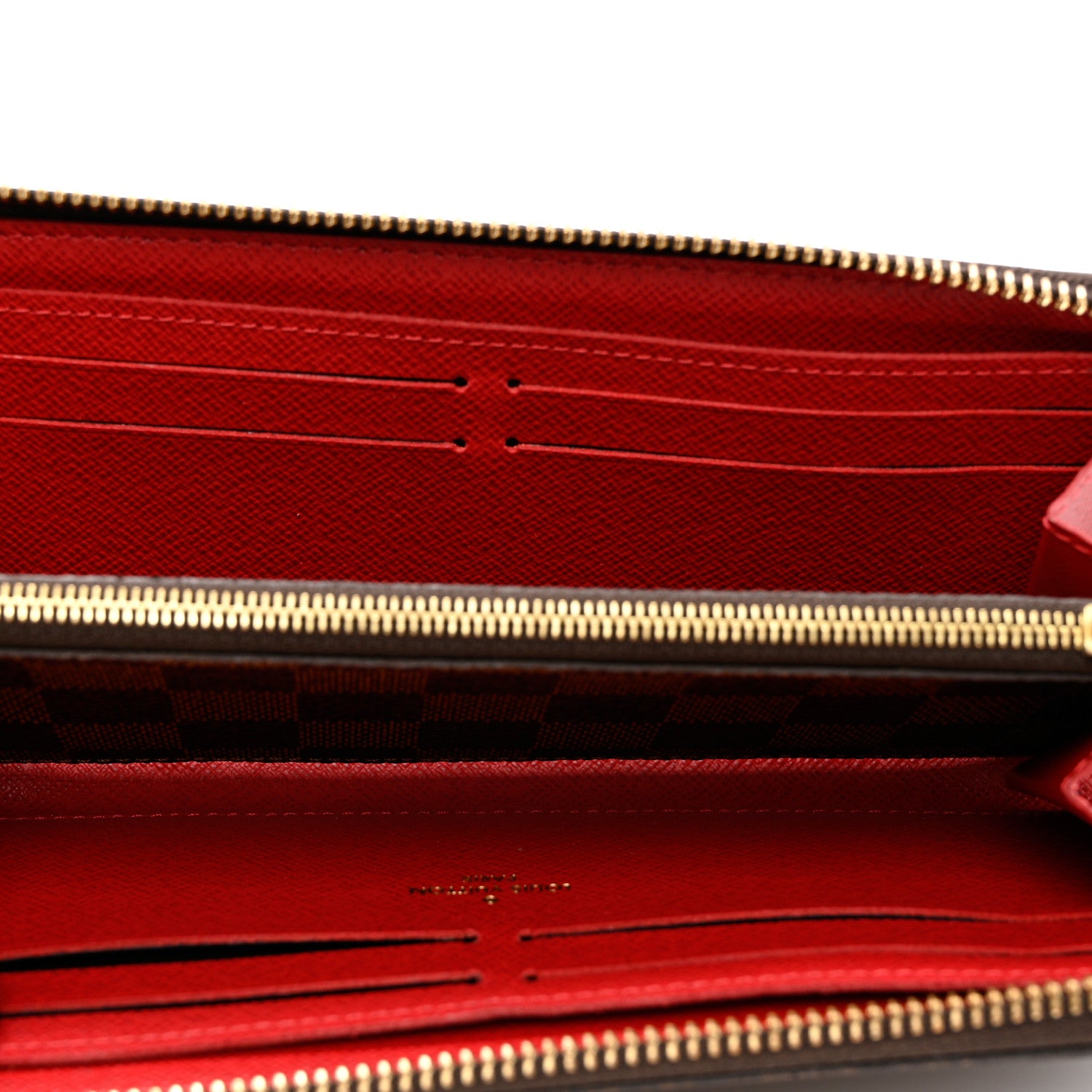 Louis Vuitton Damier Ebene Clemence Wallet Cherry 5 of 7