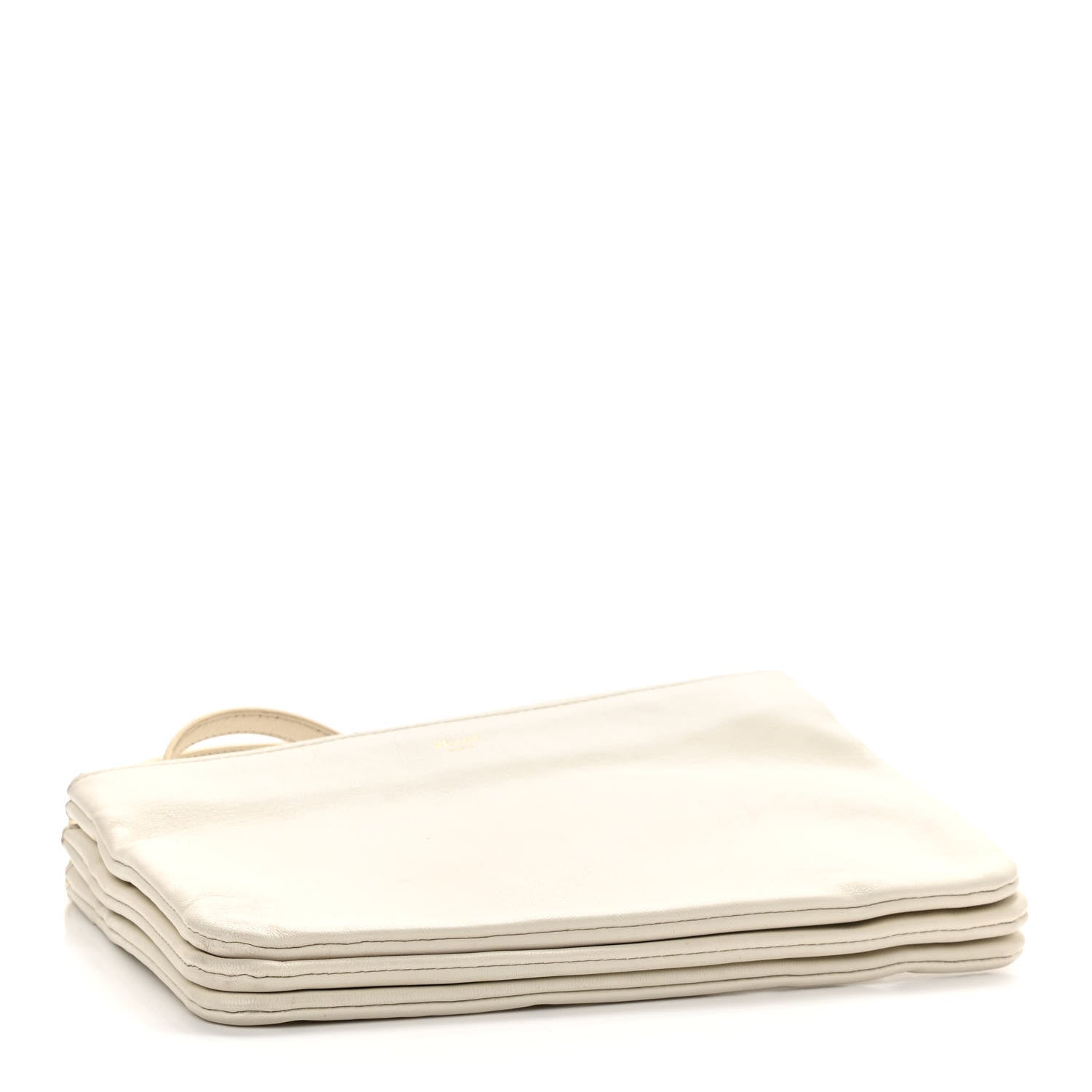 Celine Lambskin Small Trio Crossbody Bag White 3 of 13