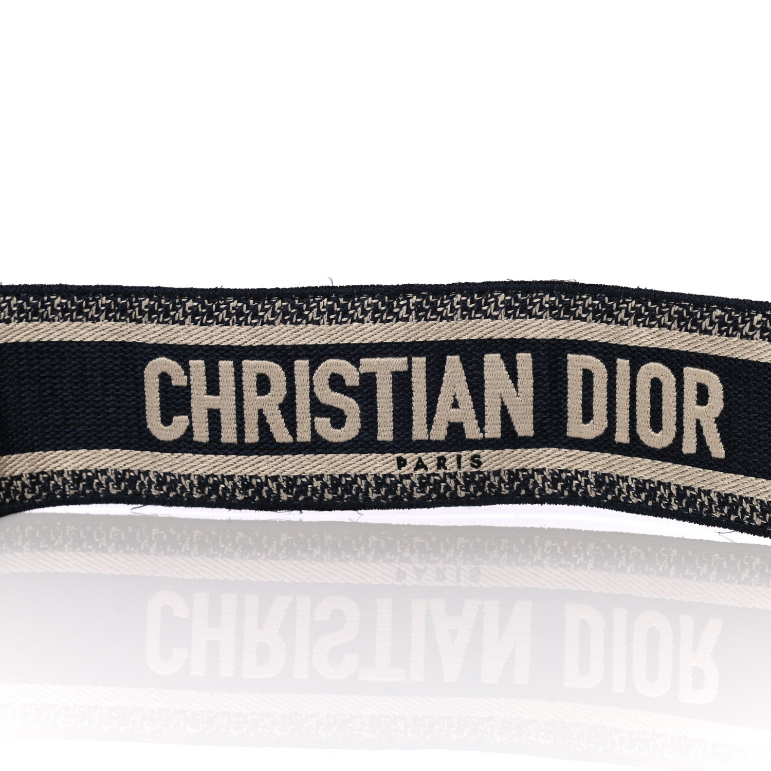 Christian Dior Canvas Embroidered Shoulder Strap Blue 7 of 12