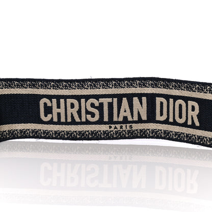 Christian Dior Canvas Embroidered Shoulder Strap Blue 7 of 12