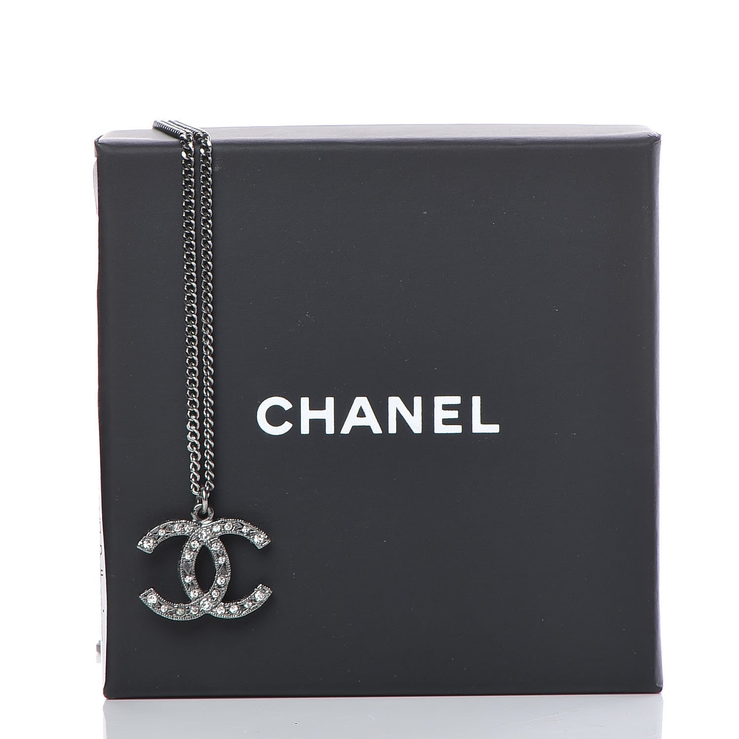 Chanel Ruthenium Crystal CC Necklace 5 of 5
