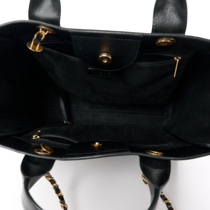 Chanel Caviar Small Studded Deauville Tote Black 5 of 15