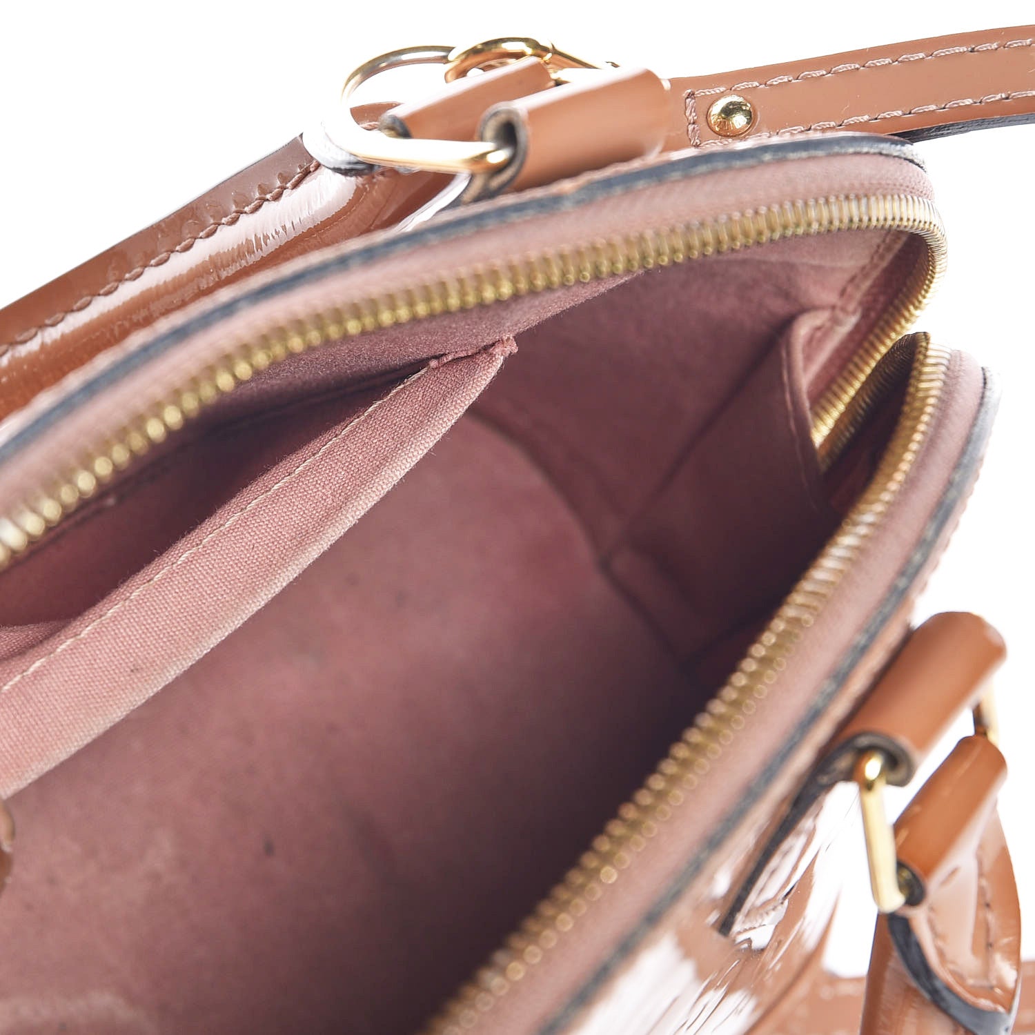 Louis Vuitton Vernis Alma BB Rose Velours 9 of 16
