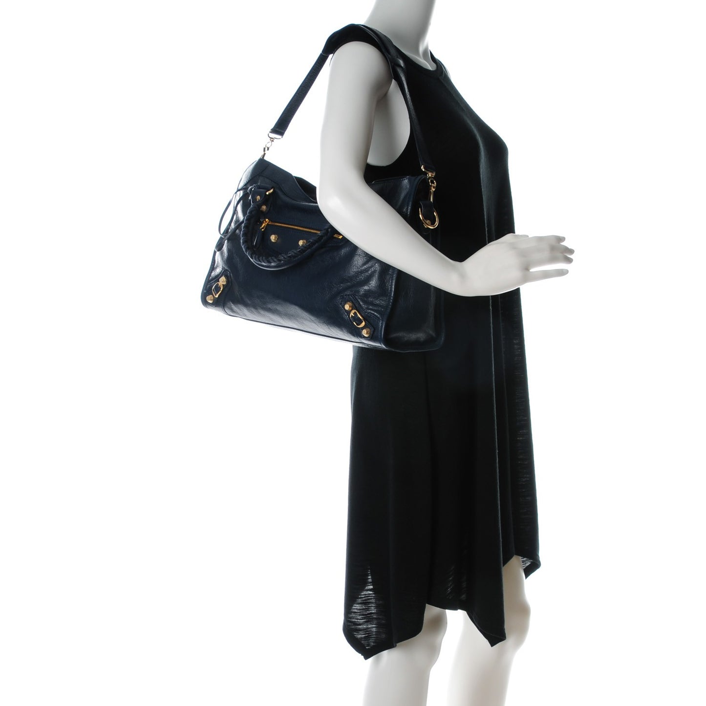 Agneau Giant 12 Gold Hardware City Bleu Obscur