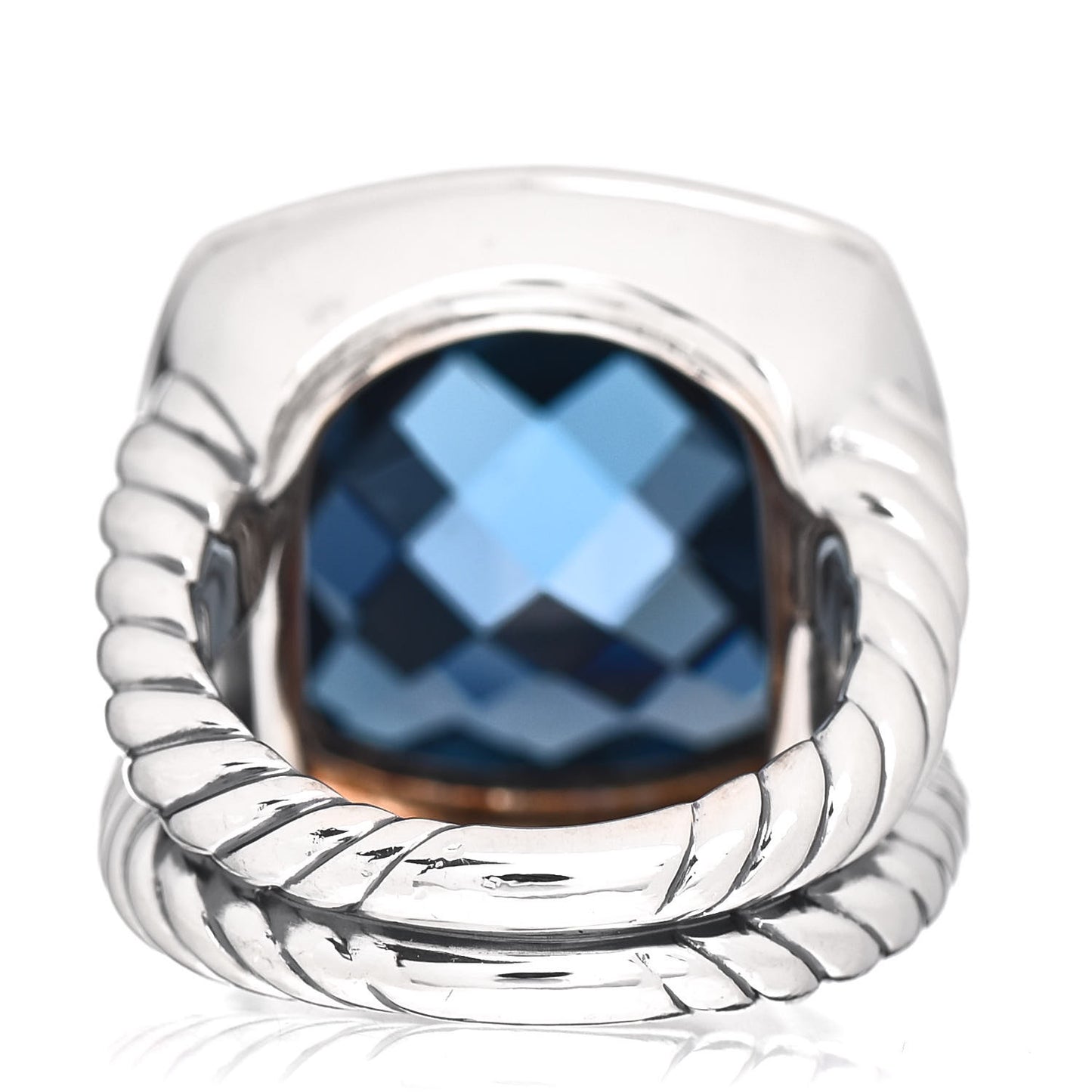 Sterling Silver Diamond Hampton Blue Topaz 17mm Albion Ring 51 5.75